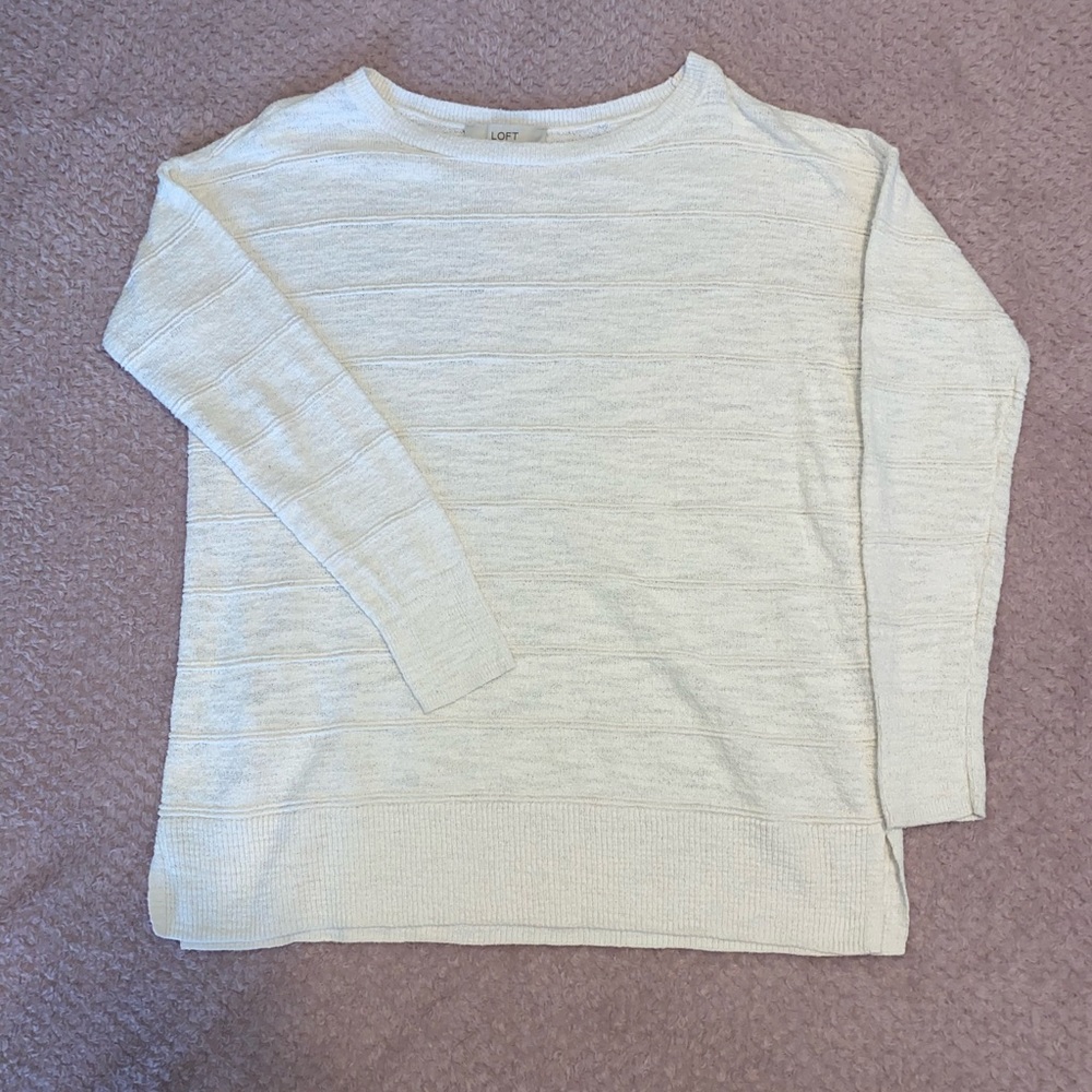 LOFT white long sleeve shirt!